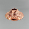 1-1/16in Center Hole - Cast Brass Deep Leaf Canopy - Unfinished Copper