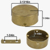 3in Diameter Round Cast Brass Screwless Face Mount Backplate/ Canopy.