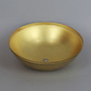 1/8ips Center Hole - Round Dome Canopy - Unfinished Brass