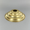 1-1/16in Center Hole - Large Spun Beehive Canopy -  Unfinished Brass