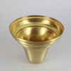 1-1/16in Center Hole - Deep Spun Bell Canopy - Unfinished Brass