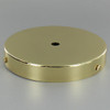 5in Screw Less Face Mount Steel Round Canopy - Brass Plated Finish