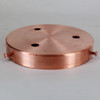 5in 3-Hole Multiport Screw less face mount Canopy - Unfinished Copper