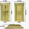 6in Rectangle Stamped Backplate- Unfinished Brass