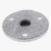 Zinc Plated Cast Iron Flange with 1/4ips. Threaded Center Hole. (3) 8/32 Slip Through Mounting Holes.