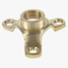 Unfinished Cast Brass Flange with 3/8ips. Threaded Center Hole. (3) 8/32 Slip Through Mounting Holes.