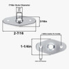 Unfinished Stamped Steel Flange with 1/8ips. Threaded Center Hole