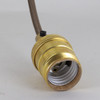 Pendant Fixture with UNO Threaded Keyless Brass Lamp Socket - Unfinished Brass