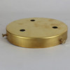 5in 3-Hole Multiport Screw less face mount Canopy - Unfinished Brass