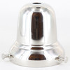 2-11/16in. Wide Steel Bell Holder with Screws and pressed in grommets - Polished Nickel