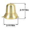 2-11/16in. Wide Steel Bell Holder with Screws and pressed in grommets - Unfinished Brass