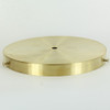 8in Diameter Screw Less Face Mount Steel Round Canopy - Unfinished Brass