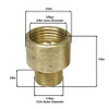 1/4ips Male X 3/8ips Female Brass Straight Nozzle