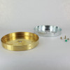 6in Diameter Screw Less Face Mount Steel Round Canopy - Unfinished Brass