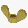 1/4ips - 2-1/2in Long x 1-1/4in H - Threaded Brass Wing Nut - Unfinished Brass