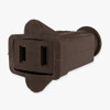 Brown - Rubber Polarized Outlet with Screw Terminal Wire Connection