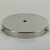 6in Diameter Screw Less Face Mount Steel Round Canopy - Polished Nickel Finish