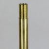 15in. Long X 1/4ips Unfinished Brass Pipe Stem Threaded 3/4in Long on Both Ends