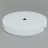 5in Screw Less Face Mount Steel Round Canopy - White Powdercoat Finish