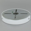 5in Screw Less Face Mount Steel Round Canopy - White Powdercoat Finish