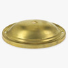 1/8ips Slip Center Hole and 5-3/8in Crossbar Bar Mounting Holes Oval Stamped Backplate - Unfinished Brass