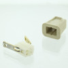 Ivory - Leviton - Polarized, Non-Grounding, Quick & Easy Lamp Plug for 18-2 SPT-1 Wire