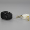 Black - Leviton - Polarized, Non Grounding, Quick & Easy Lamp Plug for 18-2 SPT-1 Wire
