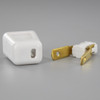 White - Polarized, Non-Grounding, Easy Lamp Plug for 18-2 SPT- 2 Wire