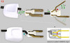 White - Polarized, Non-Grounding, Easy Lamp Plug for 18-2 SPT- 2 Wire