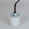 E-26 Porcelain Socket with 1/8ips. Cap and 10ft. Brown Wire Leads