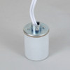 E-26 Porcelain Socket with 1/8ips. Cap and 10ft. White Wire Leads