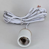 E-26 Porcelain Socket with 1/8ips. Cap and 10ft. White and Ground Wire Leads