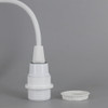 E-12 Base White Pendant Lamp Socket with 4ft Long 18/2 SVT Wire Leads. Lamp Socket Fits 1-1/8in Hole.