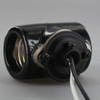 Black Porcelain E-26 Base Twin Socket with 1/8ips. Bushing and Wire Leads