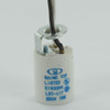 E-17 Base Porcelain Socket with 1/8ips. Hickey and 24in. Wire Leads