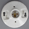 Leviton - White E-26 Porcelain Lamp Fixture Pre-Wired with Shoulder for Bulb Cage or Clamp On Holder