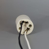 4KV Pulse Rated E-26 Medium Base Keyless Porcelain Lamp Socket with 6/32 Threaded Mounting Bushings