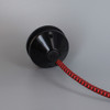 Black E-26 Phenolic Threaded Socket 1/8ips. Cap And Ring. Pre-wired 6ft Black/Red Houndstooth