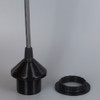 Black E-26 Phenolic Threaded Socket 1/8ips. Cap And Ring. Pre-wired 6ft Gray Nylon Overbraid