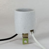 E-26 Porcelain 90 Degree Mount Bracket Lamp Socket Pre-Wired with 9in Long 18 Gauge Wire Leads