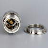 Polished Nickel Finish Aluminum Threaded Skirt Keyless Lamp Socket with 1/8ips Threaded Cap