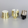 Brass Plated Finish Aluminum Push Switch On-Off Modern Style Lamp Socket with 1/8ips Threaded Cap