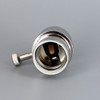 Polished Nickel Finish Aluminum Modern Style 3-Way Turn Knob Lamp Socket with 1/8ips Threaded Cap