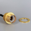 Unfinished Brass E-26 Base Keyless Lamp Socket Pre-Wired with 6Ft Twisted  Black Nylon Overbraid