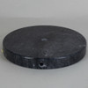 6in Diameter Round Black Marble Lamp Base