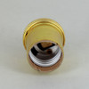 E-26 Keyless Socket with 1/8ips. Female Threaded Cap - Polished Gilt Finish