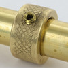 1/2in Diamond Knurled Slip Ring - Slips 1/4ips Pipe - Unfinished Brass