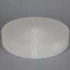 5in. ROUND ALABASTER LAMP BASE WITH WIRE WAY - 1/8ips SLIP CENTER HOLE