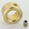 3/8in. Modern Slip Ring with Side Screw- Slips 1/8ips Pipe - Unfinished Brass