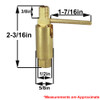 1/8IPS Threaded 90 Degree Swivel with Handle - Unfinished Brass